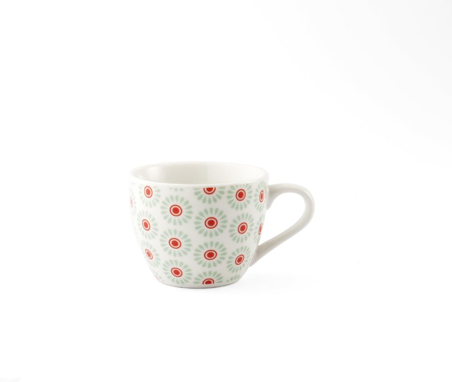 Home Flowers Coffee Cups Without Plate Set, New Bone China, White
