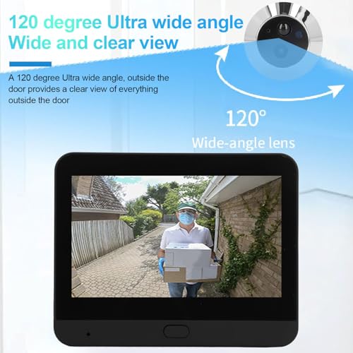 Türspion-Gucklochkamera, WiFi-Digital-Video-Türklingel mit Nachtsicht und Bewegungserkennung, 4,3-Zoll-IPS-LCD-Bildschirm, Digitale Türkamera, Gucklochkamera für Wohnungstür