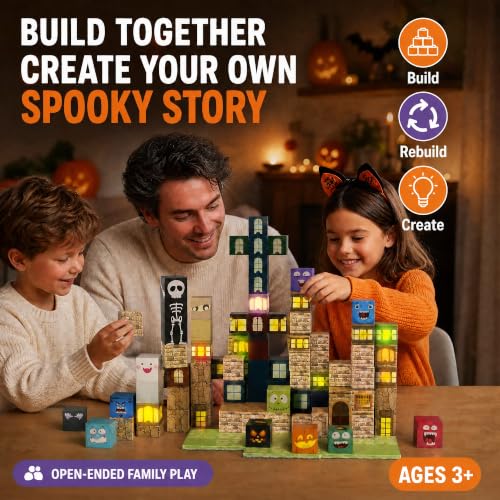 Halloween Magnetic Building Blocks--137 Pcs DROPS TO (MULTICOLOR SET ONLY) - image 6