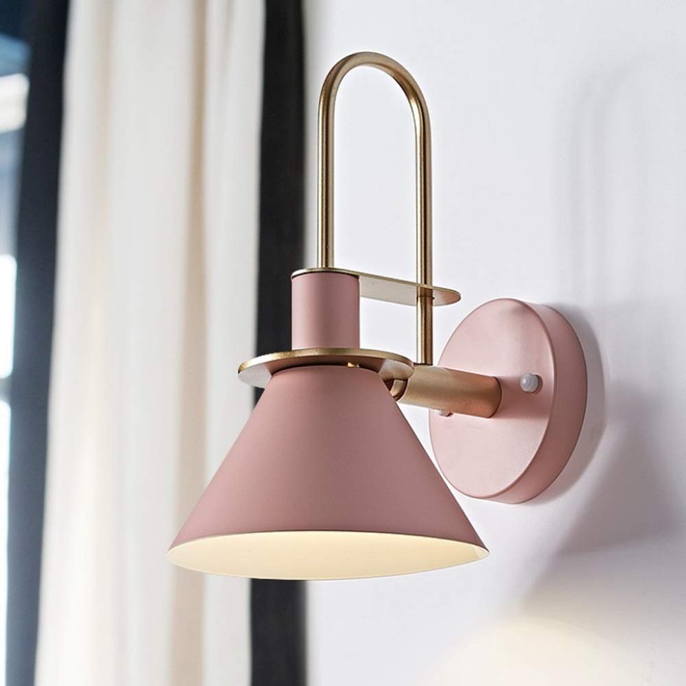 SXECAEPS Led Wrought Iron Wall Lamp E27 Lighting Fixtures Amen Industrial Style Living Room Indoor Light Corded Electric for Kitchen Bedroom Interesting