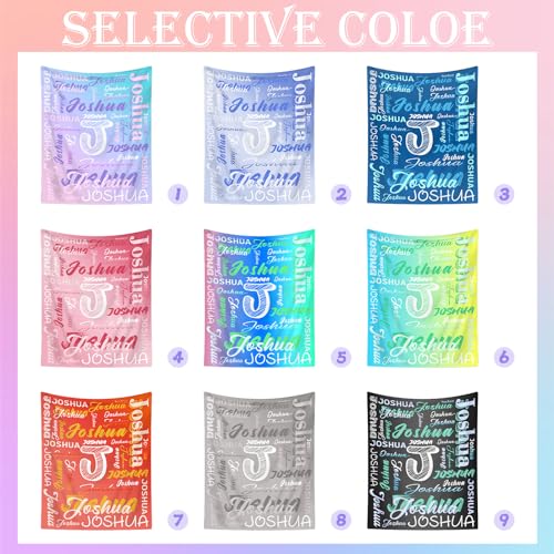 Image of Personalized Baby Blanket with Name, Custom Name Blanket for Kids Soft Flanne Blankets in Easter Personalized Baby Gifts for Infant Newborn Shower (Rainbow)