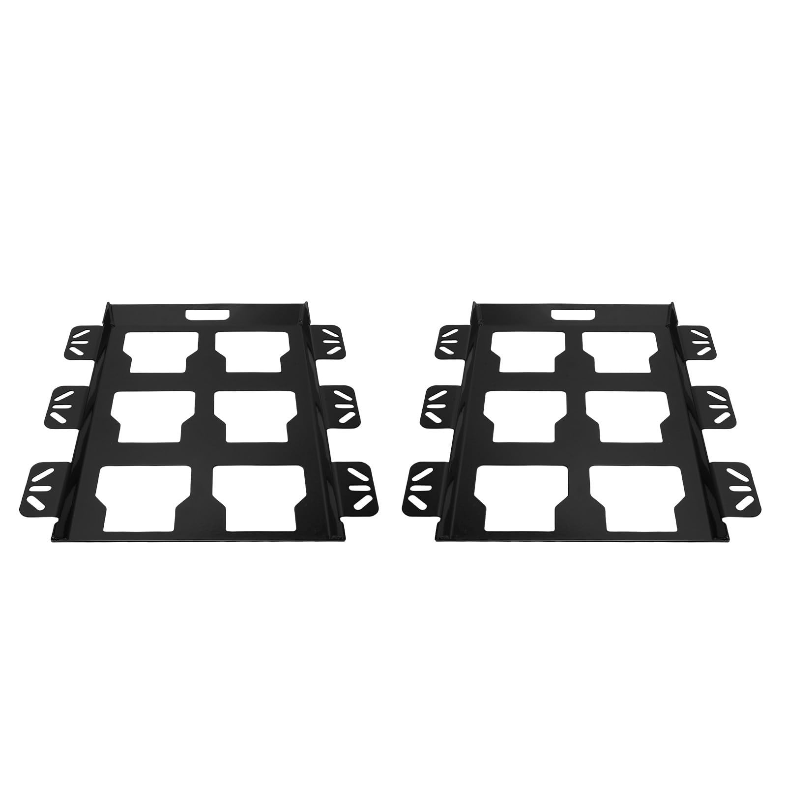 Placa de Montaje para Caja de Herramientas: Base de Metal Resistente para Sistemas de Embalaje, Montaje Seguro en Pared o Vehículo, Organiza Herramientas con Capacidad de 100 Libras, (BLACK)