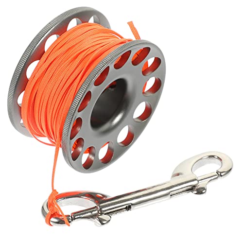 Gogogmee Sturdy -Winder Dive Reel Scuba Diving Spool Buoy Clip for Stainless Clips Marine Accessories