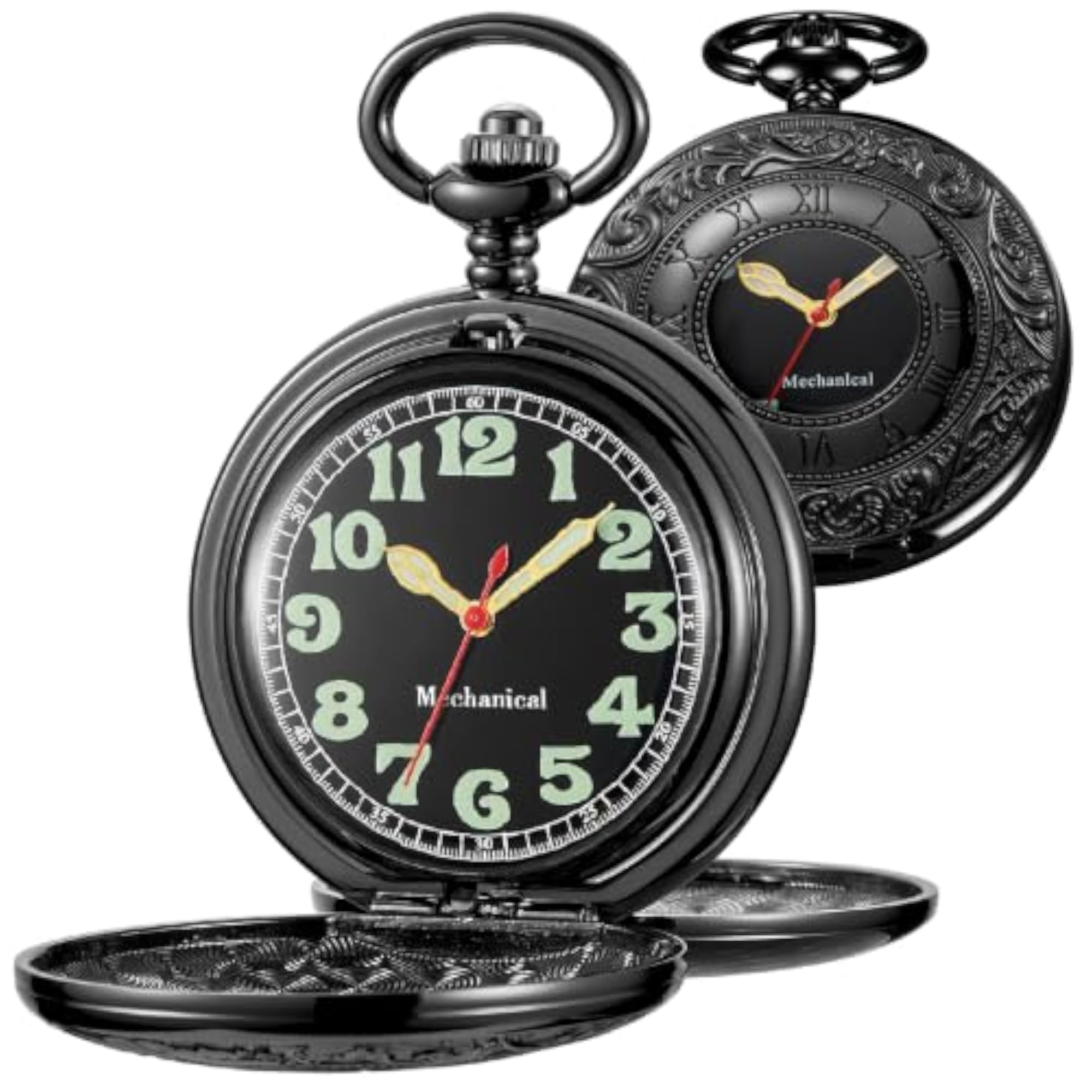 Vintage Design Mechanical Pocket Watch for Men, Gift for Him