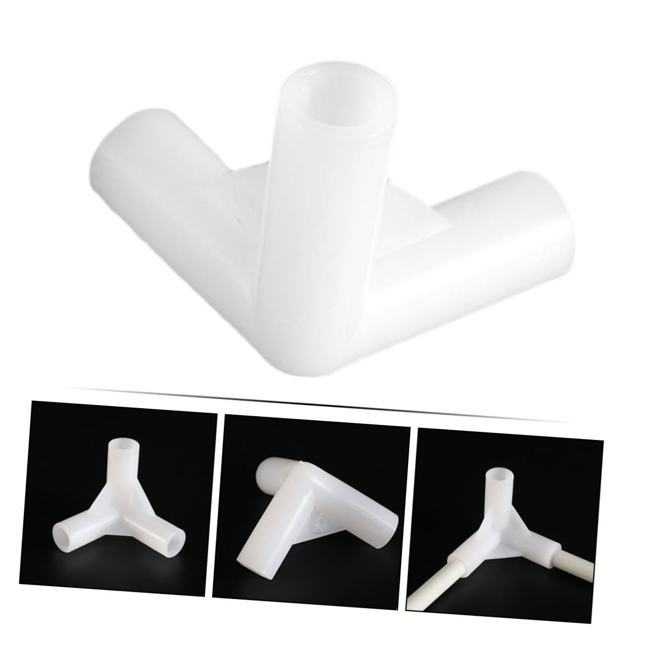 INOOMP 60 Pièces Accessoires pour Tente extérieure tentes Garnitures de Poteau de Tente pièces de Tente à baldaquin Pipeline belvédère Articulation du coude canopée Composant PP