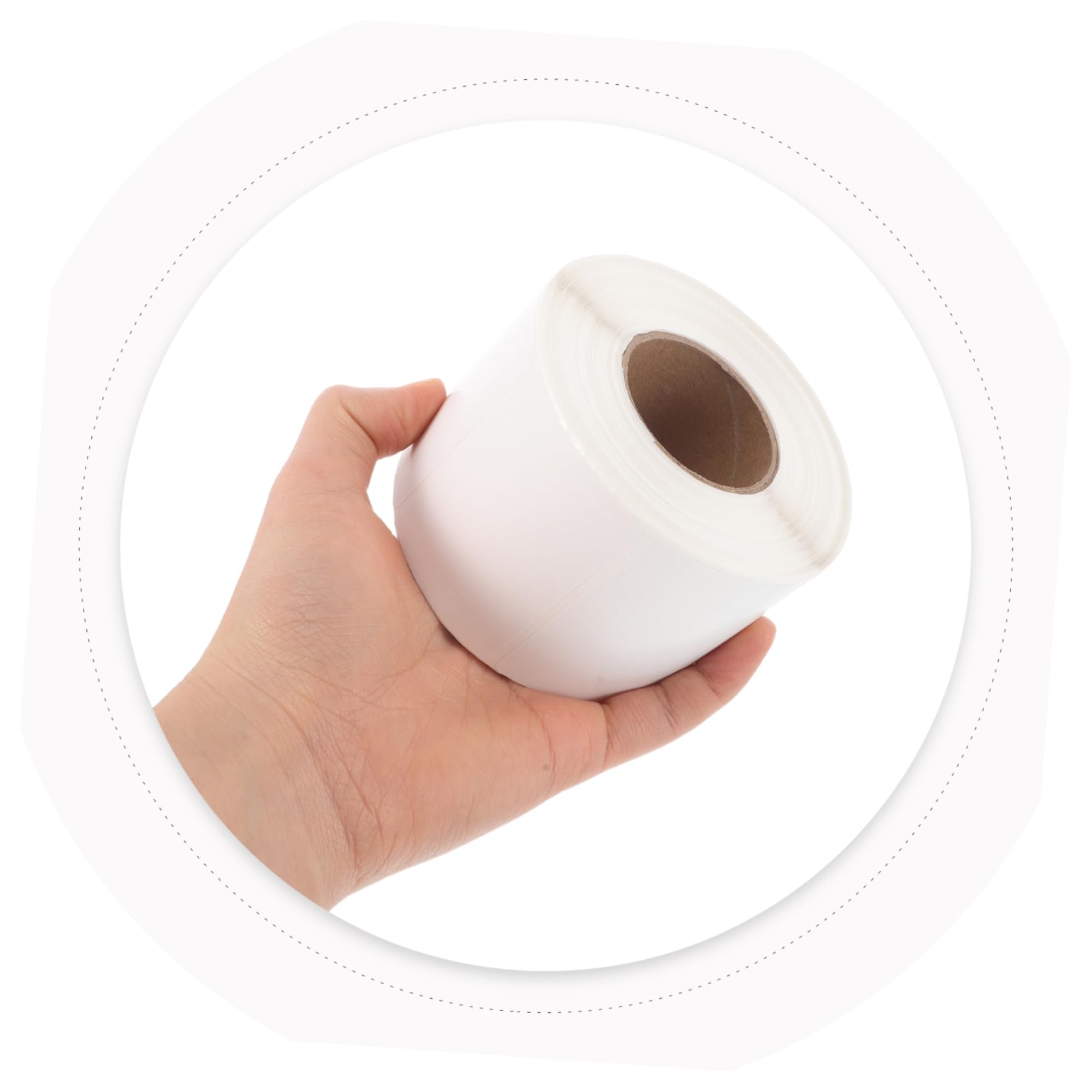 Thermopapier Etiketten 5 Rollen Weiß, Selbstklebende Versandetiketten