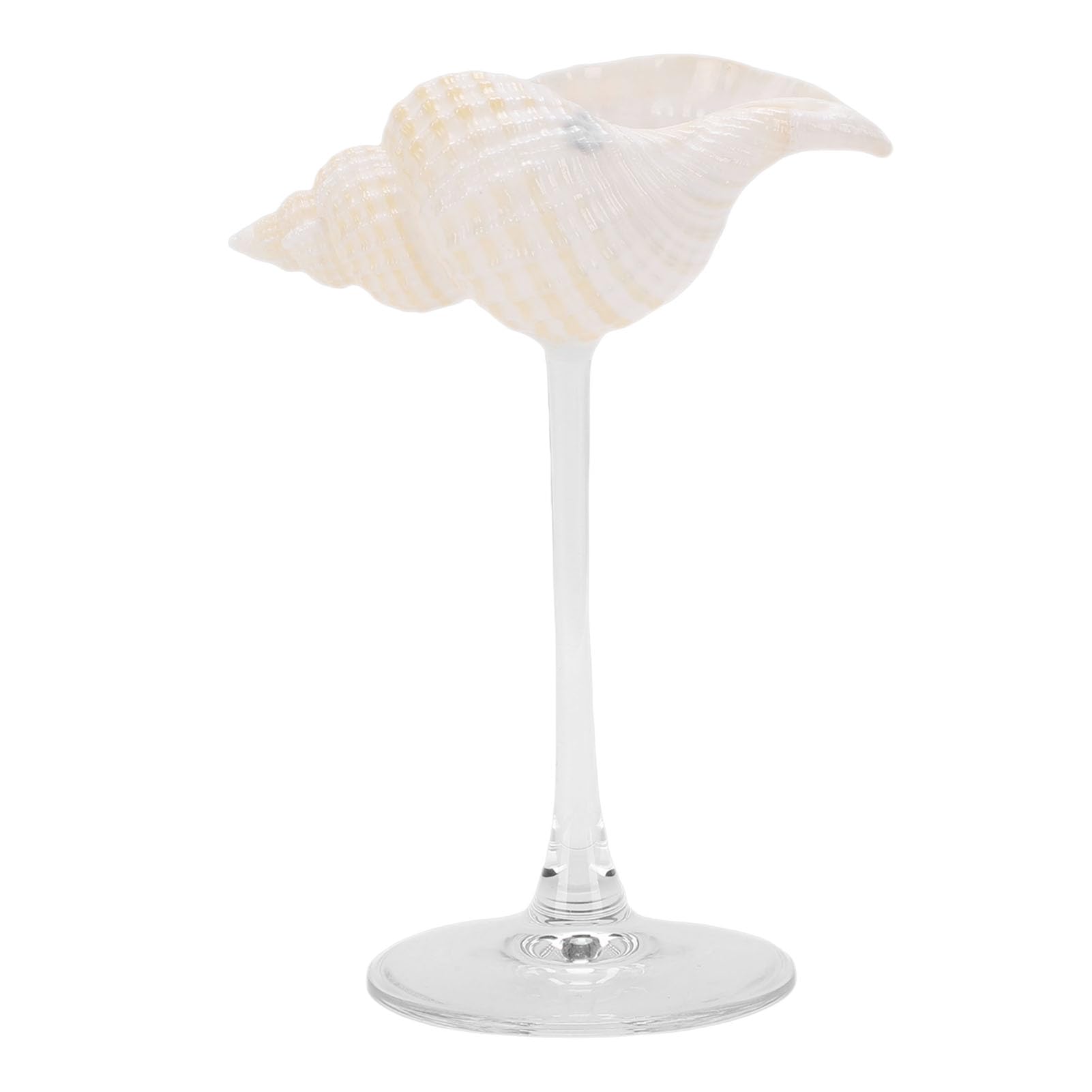Fockety Verre à Vin en Coquillage, élégant, Unique et Créatif, pour Boissons à Cocktail, Verre à Pied en Coquille de Conque, Verres à Cocktail, Verres à Pied pour la Saint-Valentin, un (Style 3)
