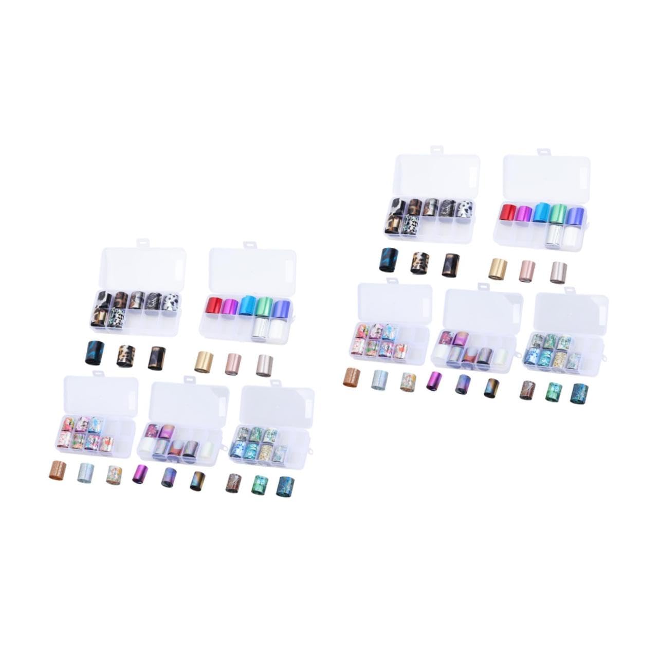 2 Set Adesivi Per Unghie Decorazioni Per Nail Art Con Design Unici Facili Applicare E Rimuovere Set Per Manicure E Pedicure Per Domestico 50 * 2