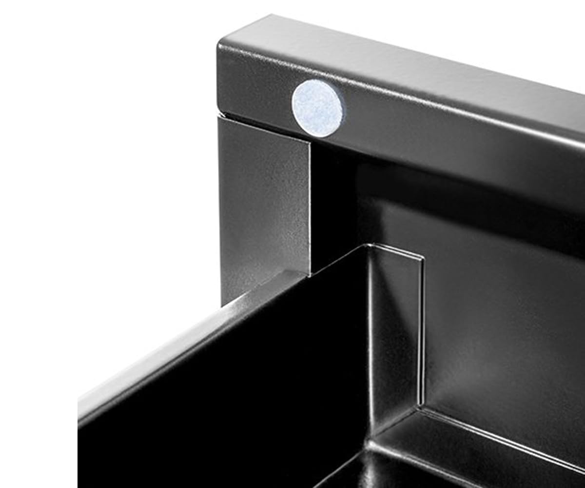 Unterbau Büroschublade Schreibtisch Massiv und Hochwertig Organizer Unterbauschublade Schublade Hängeschublade Weiß Schwarz (Schwarz)