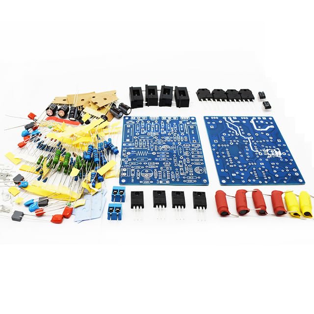 AEsmart - DLHiFi 2pcs LJM QUAD405 2SC5200 HiFi Audio Power Amplifiers Board 100W*2 Stereo Audio Amplifiers Board (DIY Kits)