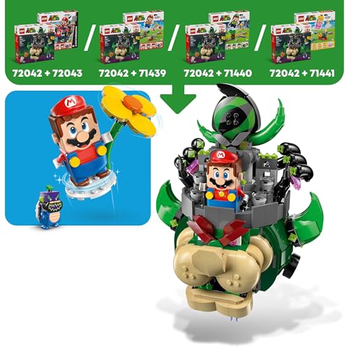 Super Mario Principe Florian e Bowser Castello - Giocattolo Interattivo con 4 Figure Incluso Yoshi Rosa, Supporto per il Gioco e l'Esposizione - Regalo per Gamer e Bambini da 9 Anni - 72042 - Lego - Immagine 4
