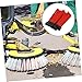 OUNONA 4pcs Outdoor Sweeper Broom Head Red Industrial Broom for Heavy Duty Cleaning Head Adapter for Street