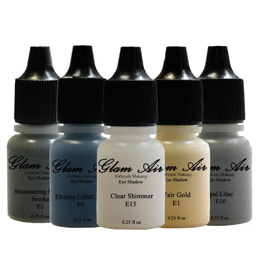 Glam Air Airbrush Makeup Water-based in 5 Assorted "Rock Star Collection" (For All Skin Types)