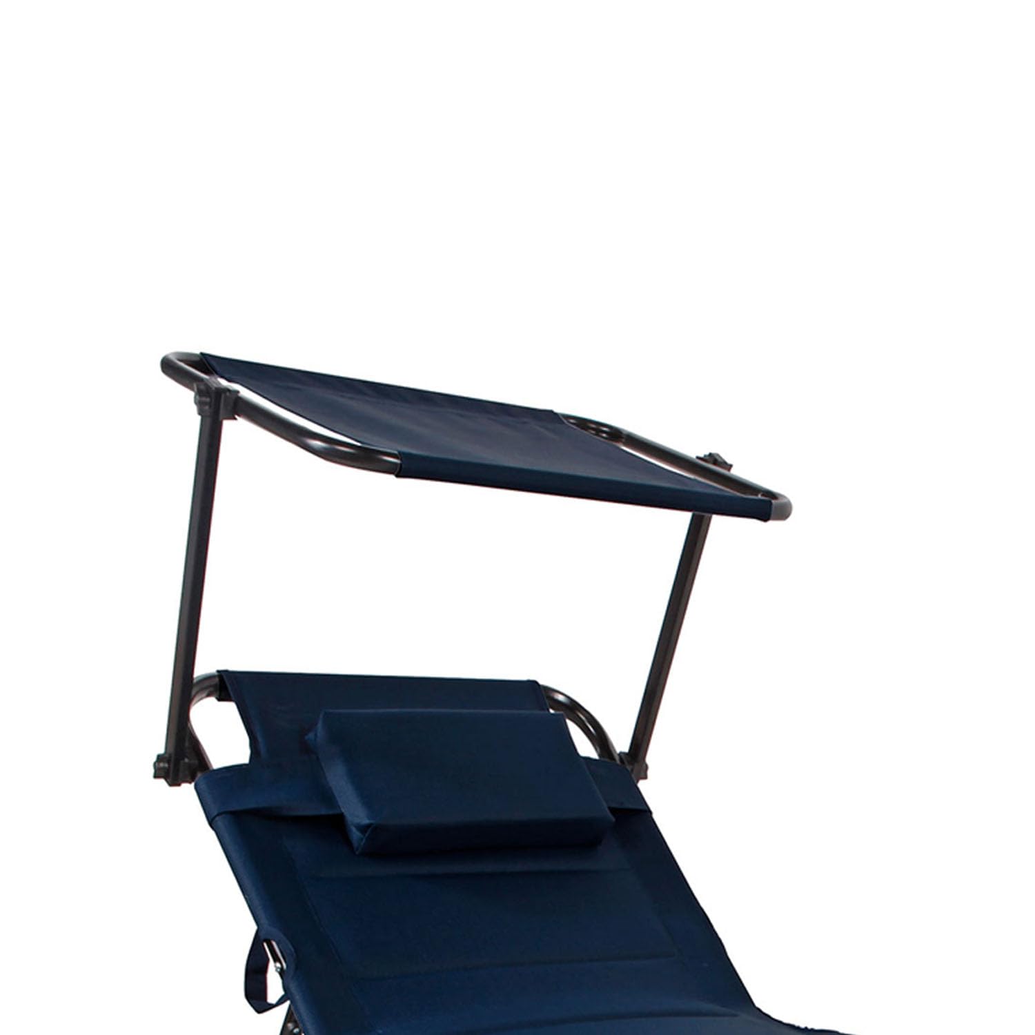 Mojawo XXL Gartenliege Sonnenliege Relaxliege Liege Aluminium mit Kissen gepolstert klappbar Dunkelblau L200xB70xH45/95cm Belastbar bis 150kg