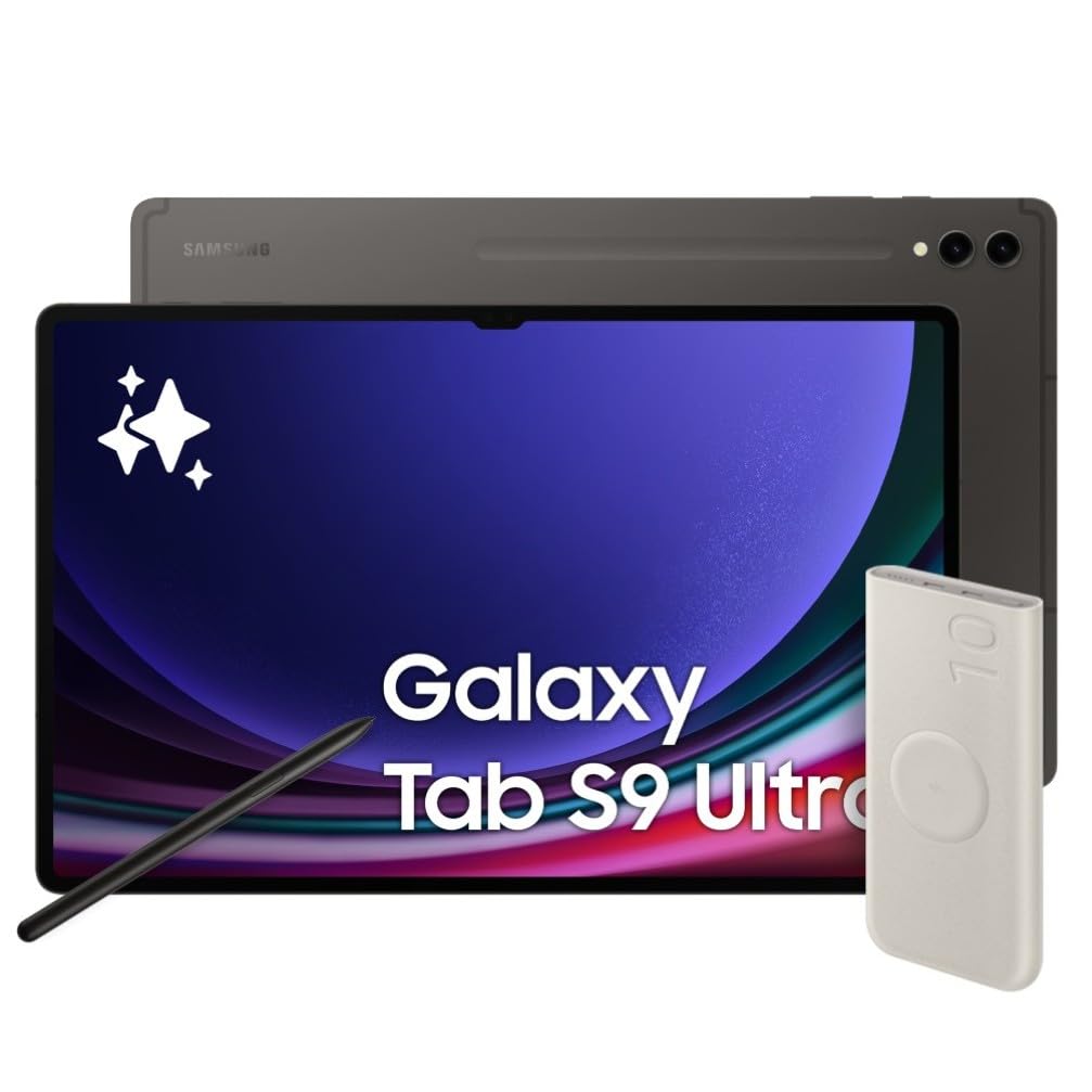 Samsung Galaxy Galaxy Tab S9 Ultra Tablet Android 5G RAM 12GB 256GB SSD [Versione italiana] 2023 + Battery Pack