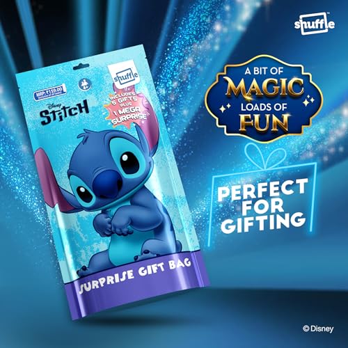 Image of Shuffle Stitch Surprise Gift Bag for Kids | 6-in-1 Disney Stitch Activity & Stationery Set with Mega Surprise | Birthday Return Gift