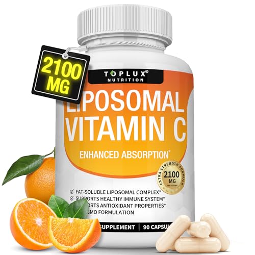 Liposomal Vitamin C 2100mg High Absorption Fat Soluble VIT C - Immune Support Collagen Booster...