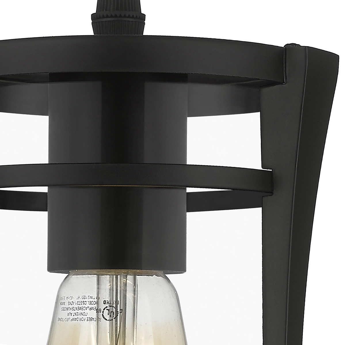 Matte Black Glass LED Pendant Light