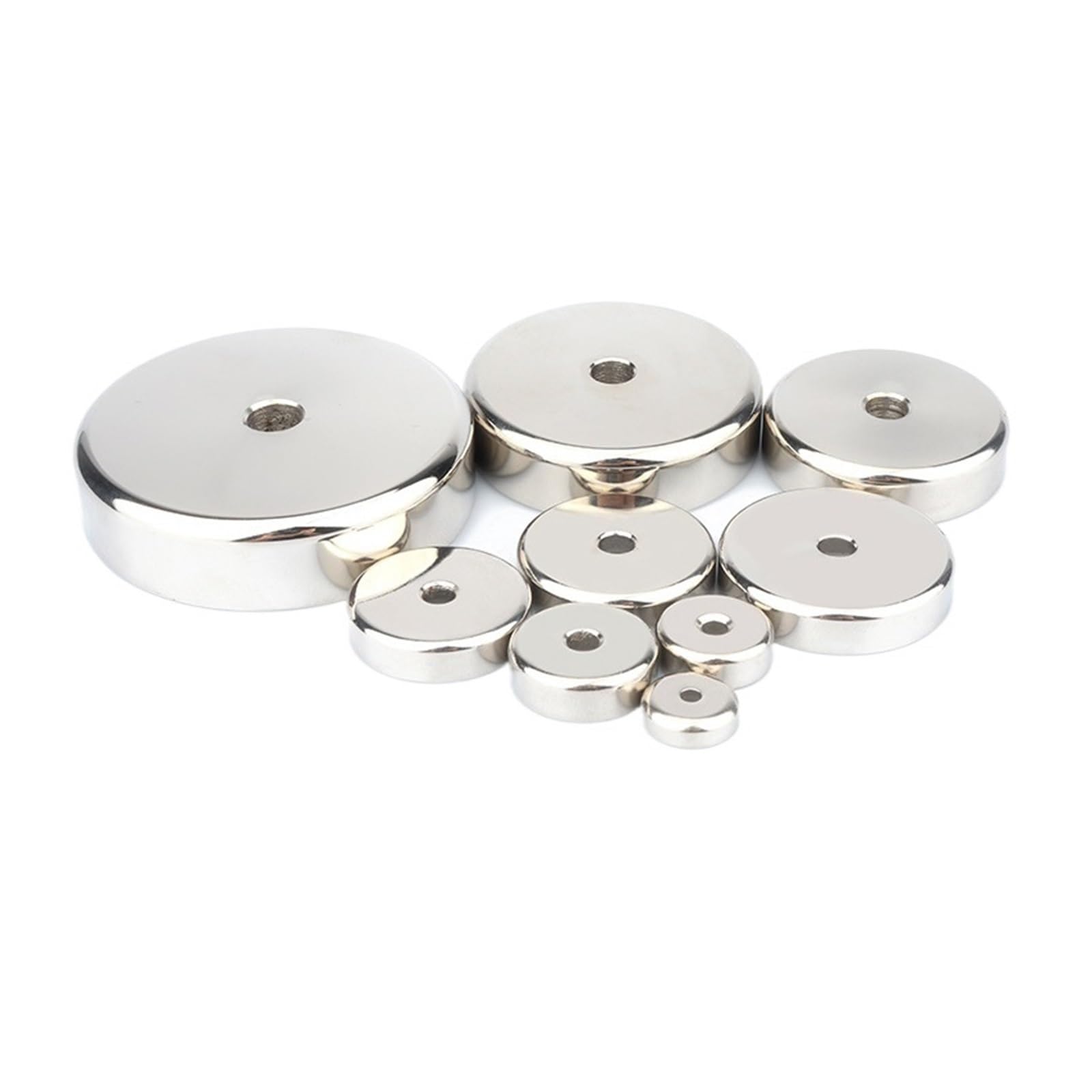 GeRRiT 10 Uds D16mm 20mm 25mm 32mm anillo avellanado agujero imanes de neodimio de tierras raras fuerte artesanía imán N38 piezas de imán de salvamento (Size : KNA40 D40mm)