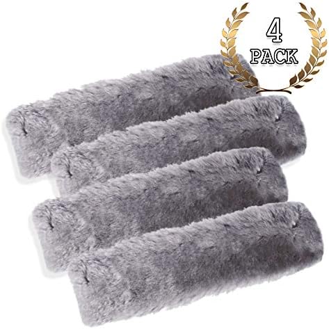 Zento DealsSoft 4 Pack Gray Seat Belt Shoulder Pad