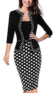 HOMEYEE HOMEYEE Damen Vintage Retro 3/4 Hülsen Bleistift Kleid tragen to Arbeit B407 HOMEYEE HOMEYEE Damen Vintage Retro 3/4 Hülsen Bleistift Kleid tragen to Arbeit B407