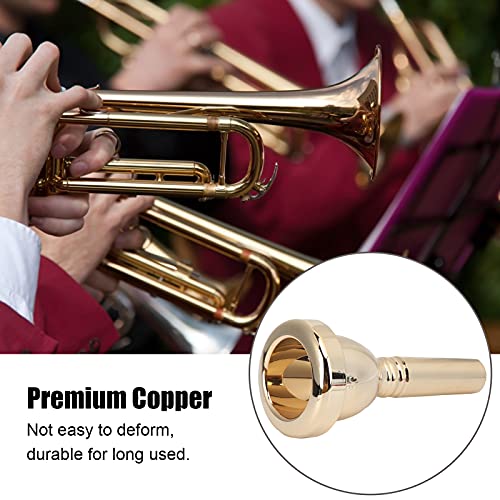 Walfront WALFRONTIM039A5EF695-11 Trombone Mouthpiece Brass Portable Silver Plated Surface Professonal Mouth Piece thumb #3