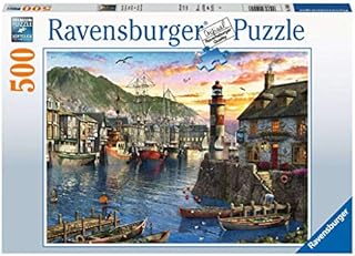 Ravensburger Sunrise at The Port 500 Piece Jigsaw Puzzle for Adults and Kids Age 10 Years Up
