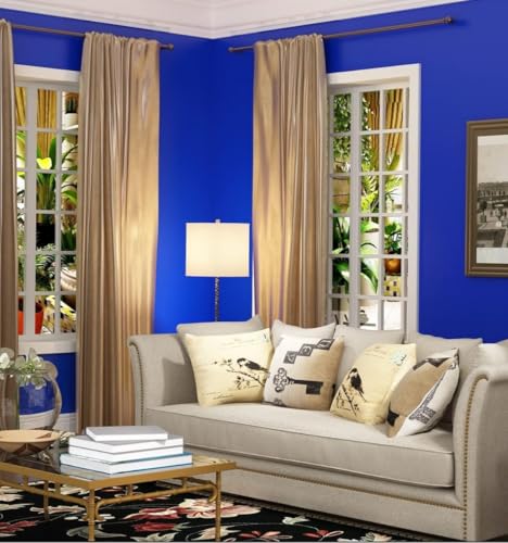 Image of DEEMUS Blue Matte Peel & Stick Self Adhesive Waterproof Sticker for Living Room, Bedroom Office,Almirah, Floor, Tabletop, Wall, Fridge,& Renovation Projects (2 x 10 Feet)