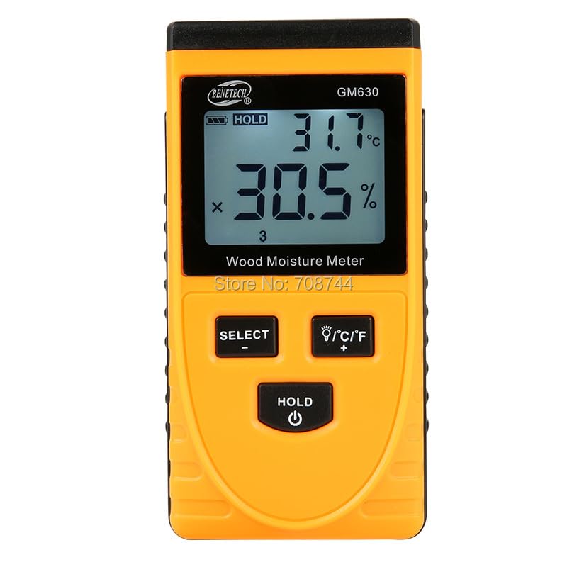 Wilgotnościomierz, GM630 Miernik wilgotności drewna Cyfrowe urządzenie do pomiaru Tester zawartości Higrometr elektryczny obróbki