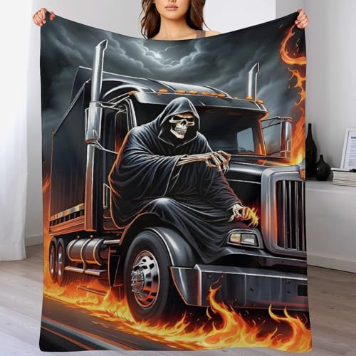 Couverture camion douce pour lit et canapé de dimensions 130x180cm - 2