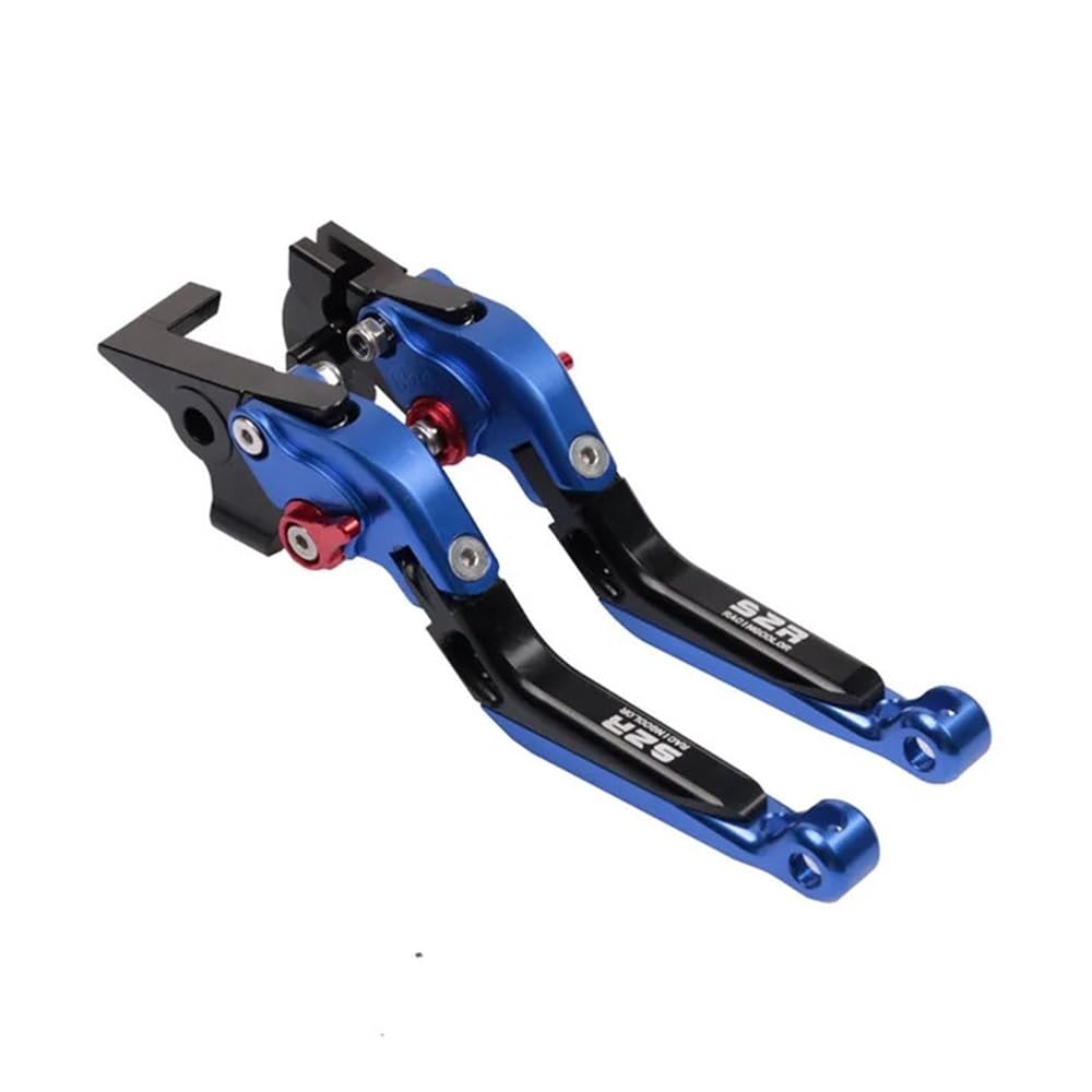 DJSHUOY Handlebar Brake Lever Motorcycle Accessories Modified Brake Clutch Lever Retractable Adjustable for FB Mondial HPS 125 HPS 300 Hipster(A-Blue)