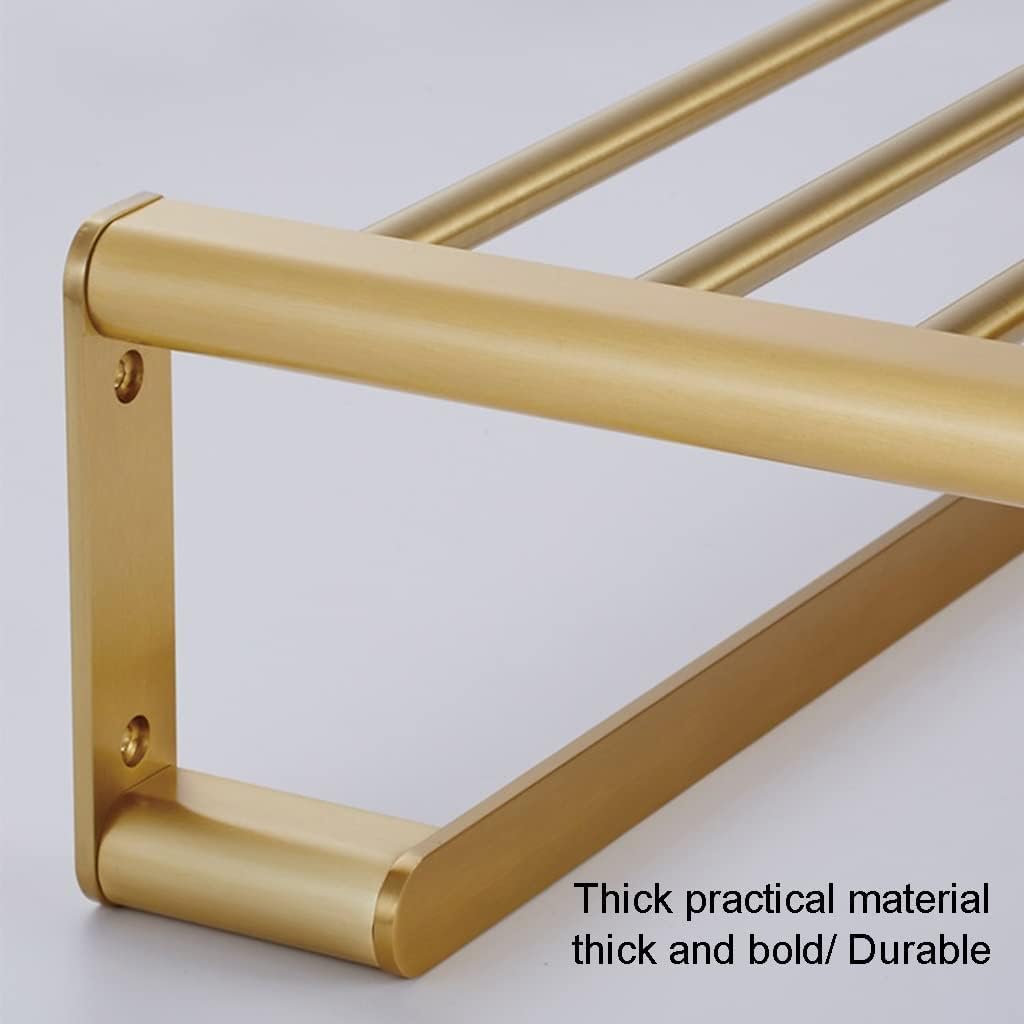 Towel Rails, Bathroom Towel Rack Wall Mounted Towel,Brushed En Towel Rack,Bathroom Towel Rack,Wall-Mounted Bathroom Hanger,Shelf European Storage Rack