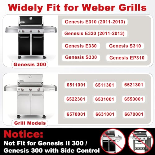 Image of DELSbbq 7629 Genesis Igniter Kit for Weber Genesis 300 Series Front-Control Grills E310 E330 S310 S320 S330, Grill Ignitor Module 4-Outlet Electrodes Replacement for Weber 88826 66836 7628