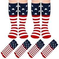 Sarfel 4 Pairs Youth Kids Toddler Soccer Socks Girls Boys Baseball Socks Kids Football Softball Accessories Team Sports
