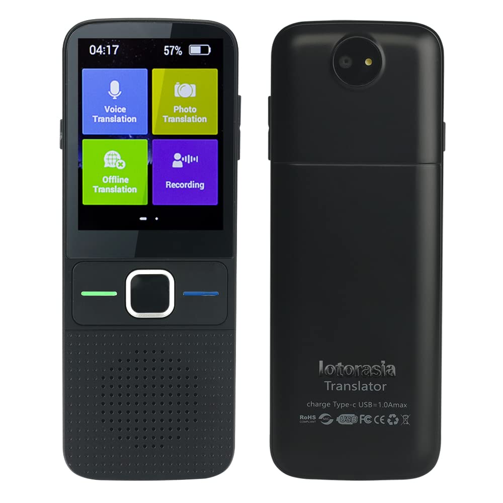 Photo 1 of lotorasia Language Translator Portable Instant Translator Device Support WiFi/Hotspot/Offline Two- Way Real Time Online 137 Languages with 2.4 Inch Touch Screen Recording Smart Translator