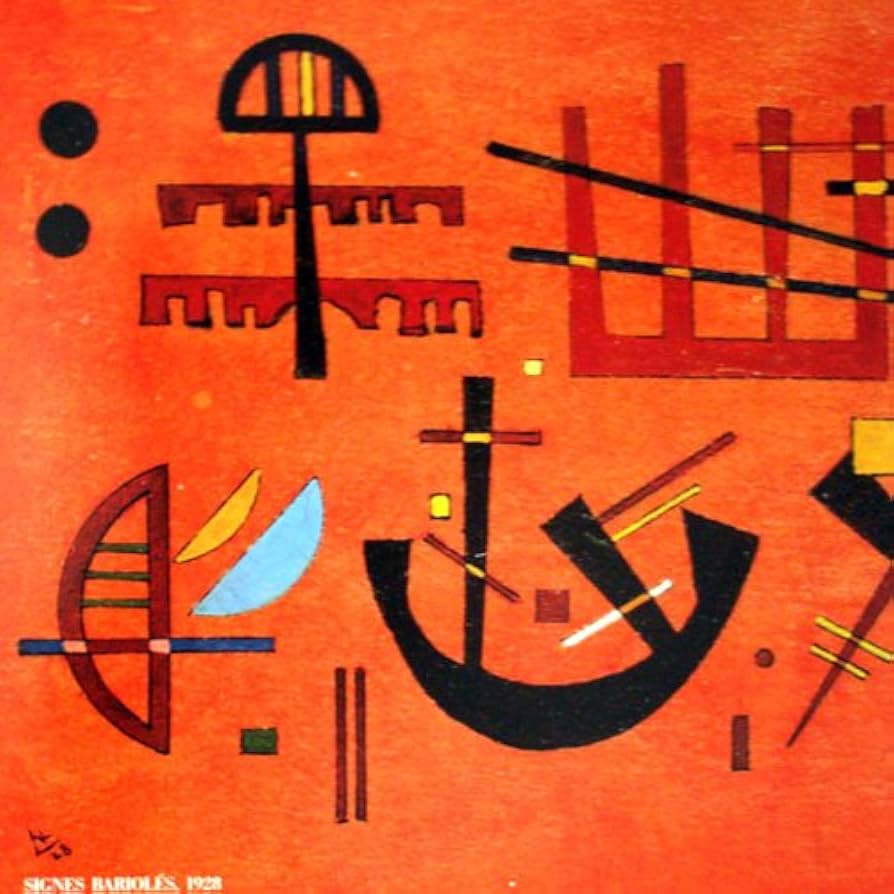 額装済/Signes 1928（ワシリー カンディンスキー）/アートポスター Amazon.co.jp: ポスター ワシリー カンディンスキー Signes 1928