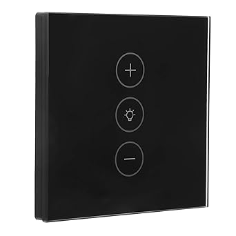Smart Light Dimmer Switch, Stepless Brightness WiFi Touch Control Smart Dimmer Switch for for Household(Black)