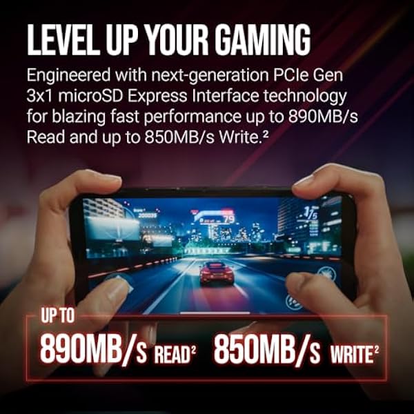 Флеш-карта PNY MicroSD Express 1TB UHS-I U3 V30 A1 microSDXC чтение до 890 и запись до 850 идеально подходит для устройств с поддержкой microSD Express таких как Nintendo Switch 2