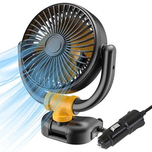 Ventilador de tablero de instrumentos, ventiladores de coche eléctrico - Ventilador de coche eléctrico del salpicadero - Enfriamiento potente, ultra silencioso, pequeño ventilador portátil de rot