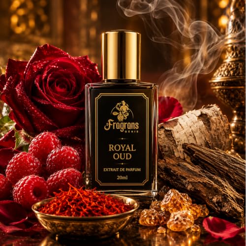 Image of Royal Oud - The King's Legacy | Luxury Extrait De Parfum for Men & Women | Raspberry, Rose, Saffron, Oud, Incense | Long Lasting Premium Unisex Perfume | Luxury Gift | 20ml