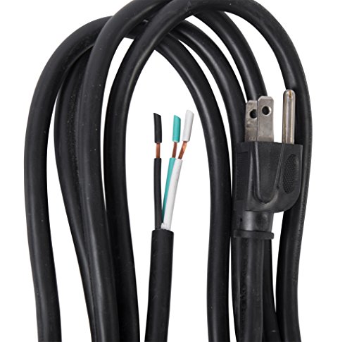 Image of nVent Gardner Bender PS915143 9 ft 14 /3 SJTW Replacement Power Cord, 15 Amp 125V Appliance Cord, 3-Prong Grounded Plug, Heavy Duty Outdoor Rated Black (Formerly: Bergen)