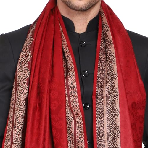 Image of Weavers Villa Men's Woven Acro Wool Gents Shawls, Muffler, Stoles for Men