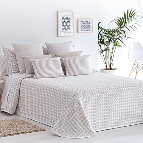 Lanovenanube Colcha Jacquard Charlotte - Beig Cover