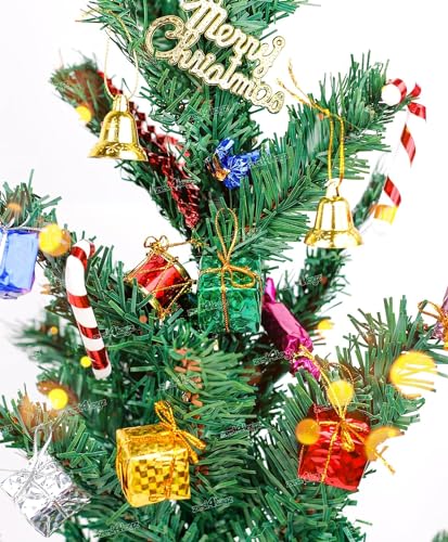 Zest 4 Toyz 30 PCS Christmas Tree Decorations Items with Bells Candy Sticks Drums Stars Gift Boxes and Santa Ornaments Props Festive Xmas Tree Decorations for Home - Image 5