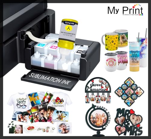 Image of My Print | Sublimation Inks for Desktop Printer | Compatible for Printer L100, L120, L130, L200, L210, L220, L230, L300, L310, L350, L355, L360, L361, L365, L385, L455, L485, L550, L565, L605, L1300