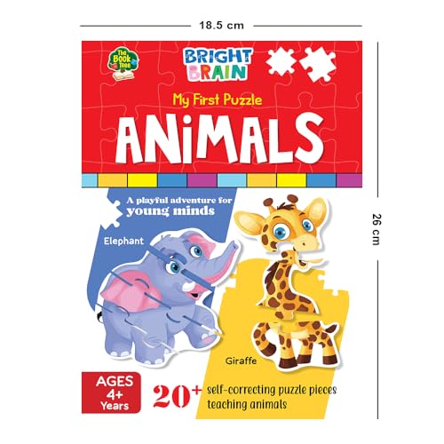 Image of The Book Tree Animals Puzzle 20+ Big Size Piece Jigsaw Puzzle for Preschoolers, Educational Toy for Learning Animals, Gifts for Kids Ages 3 to 6 by Majestic Book Club
