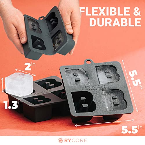 Silicone Letter Molds For Chocolate, Baking, Resin & Crafting - Custom Letter B - Large Monogram Bourbon Ice Cube Molds - Personalized Ice Cubes Mold With Initials - Fun Shapes Alphabet Silicone Molds #TOP2