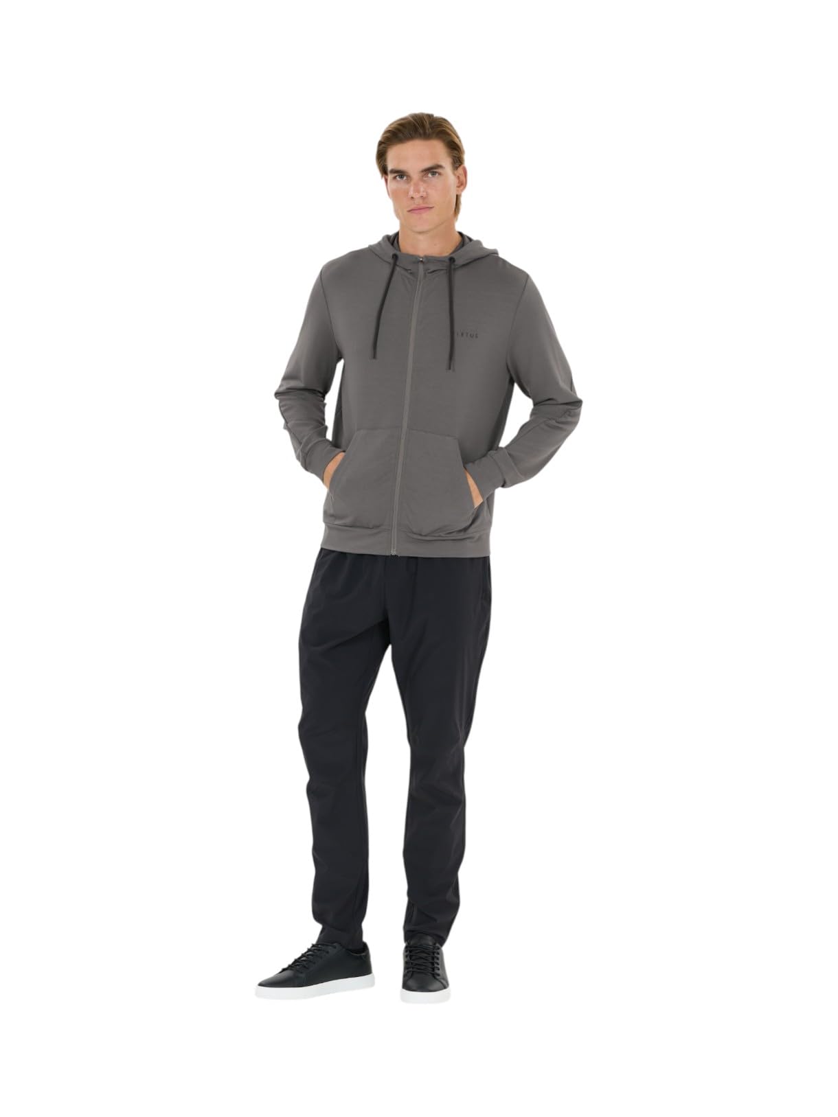 VIRTUS Brent V2 - Sudadera con capucha para hombre con alto porcentaje de viscosa, transpirable, cómoda e ideal para el día a día, deporte y estilo urbano.