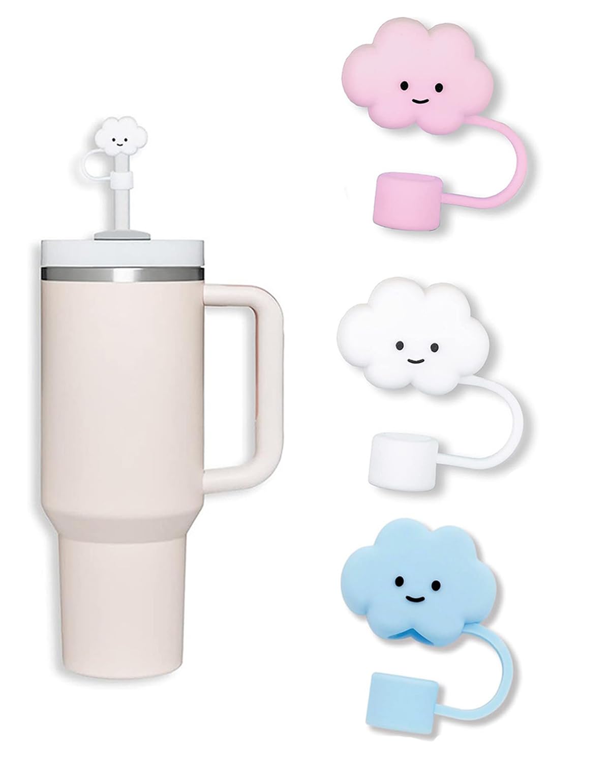 10 MM Straw Cover Cap, Straw Cover Cap for Stanley Tumbler Cups, Cute Straw Cover for Stanley Cup, Silicone Cloud Stanley Cup Straw Cover for Stanley Cups Accessories (B0DDGS4NPD) Amazon Price History, Amazon Price Tracker