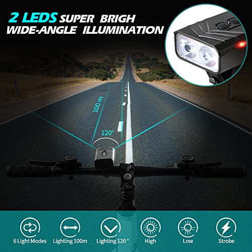 LUZWAY Éclairage Vélo | Éclairage Vélo Avant et Arrière USB Rechargeable | Lumière Vélo Étanche | Mode de Détection de Lumière | Lumière d'équitation de Nuit | Ultra Puissant Lumineuses - Image 4